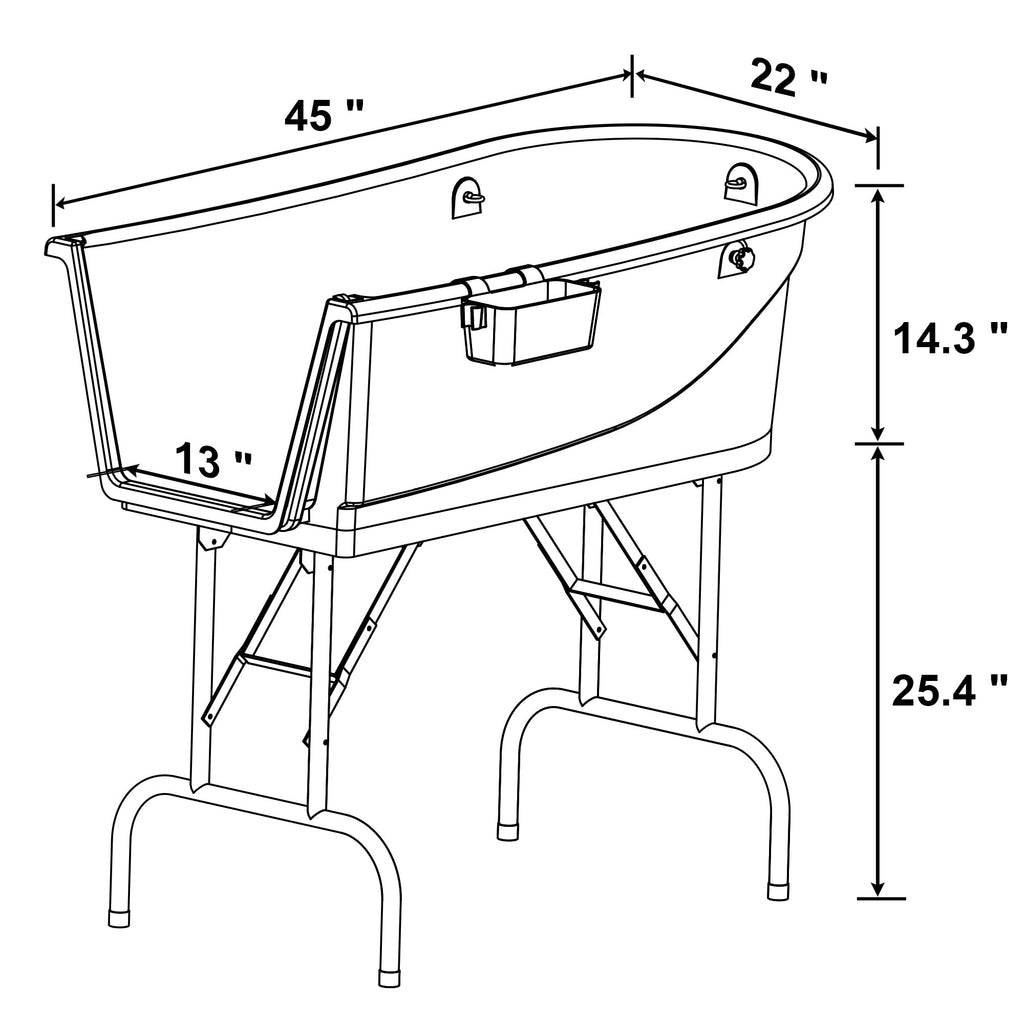 45" Pet Grooming Bathtub Dog Wash Station V21855