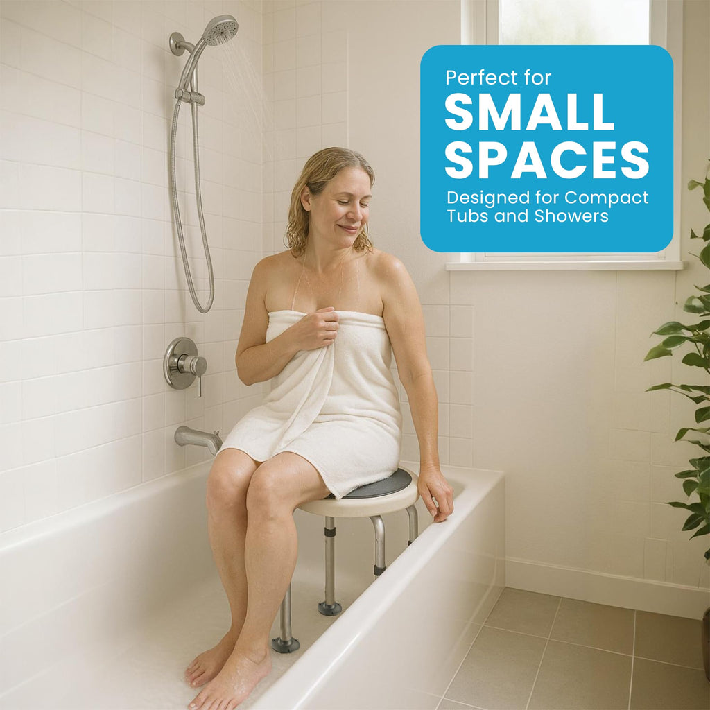 Adjustable Swivel Shower Stool with Non-Slip Feet M15110