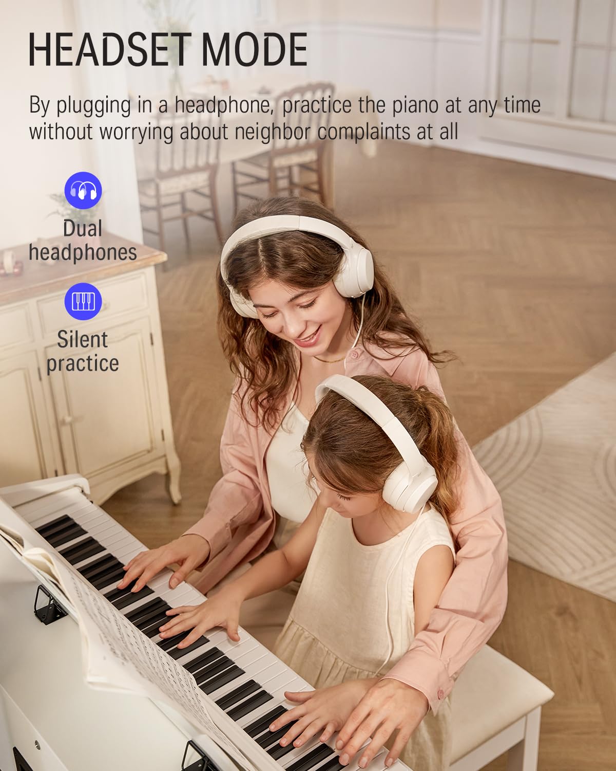 88-Key Weighted Action Digital Piano with Furniture Stand S553