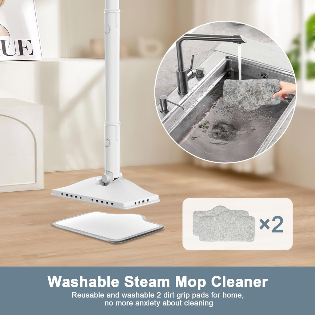 1200W Rotatable Steam Mop with 2 Modes, 400ML Tank, 23FT Cord J975889