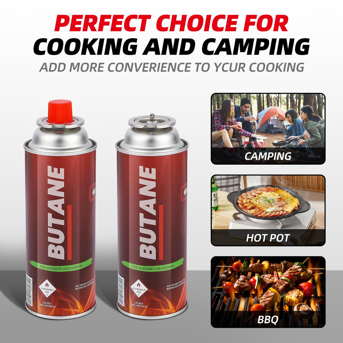 8oz Butane Fuel Canisters Pack of 4 P536