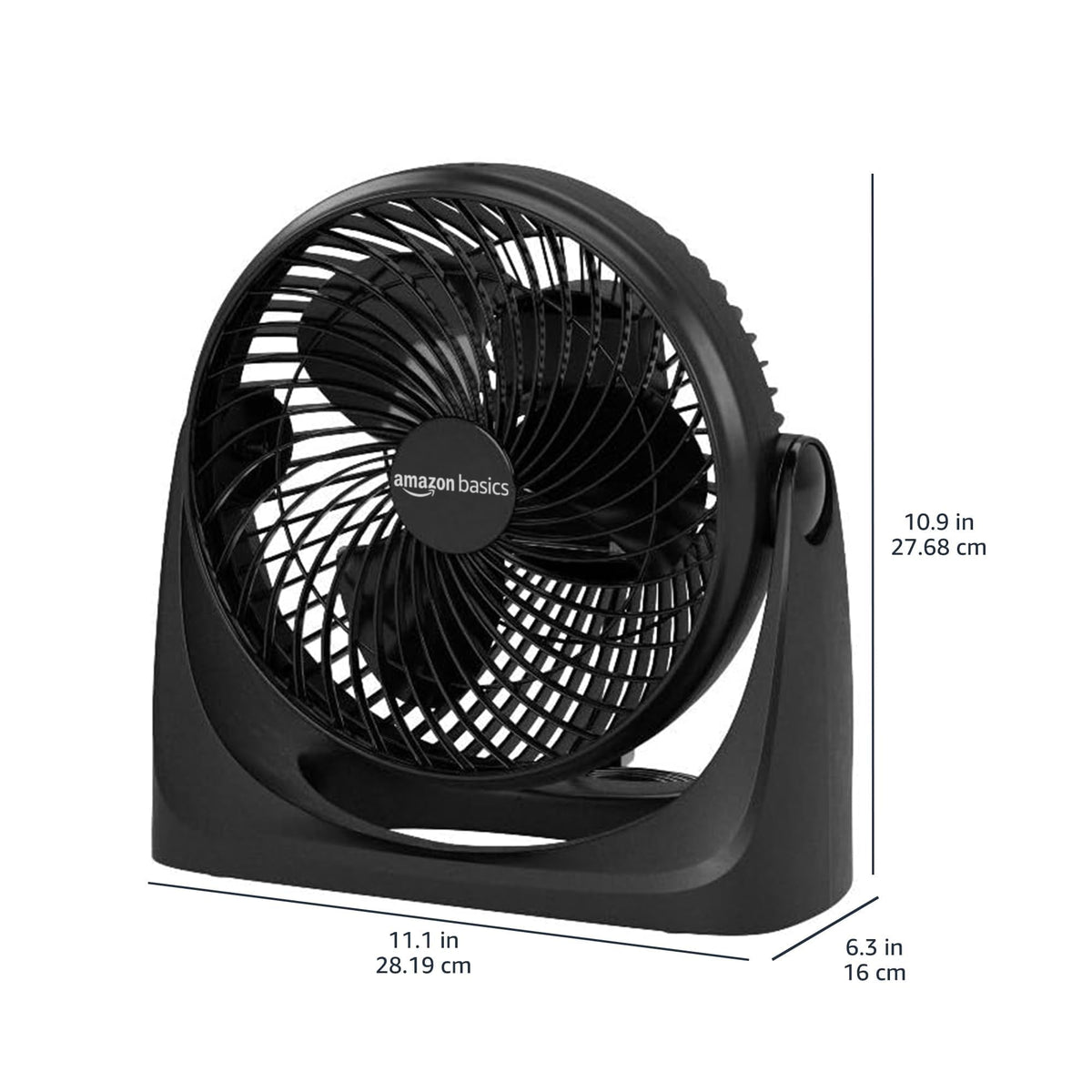 Black 3 Speed Air Circulator Desk Fan G6712