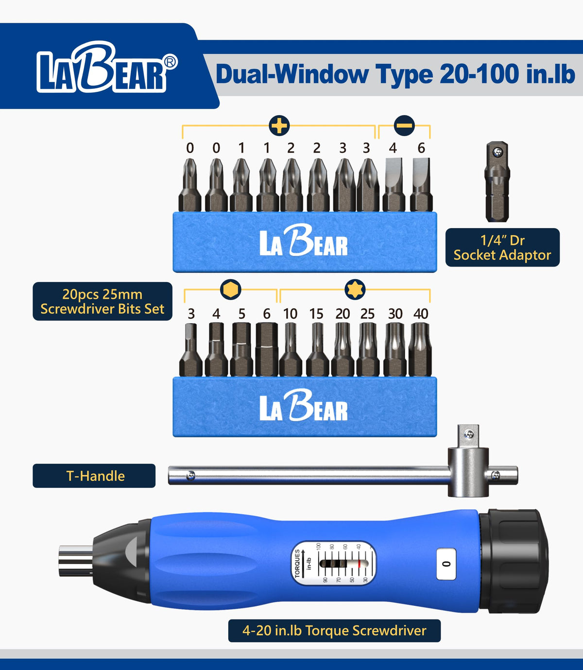 23-Piece Torque Screwdriver Set D421