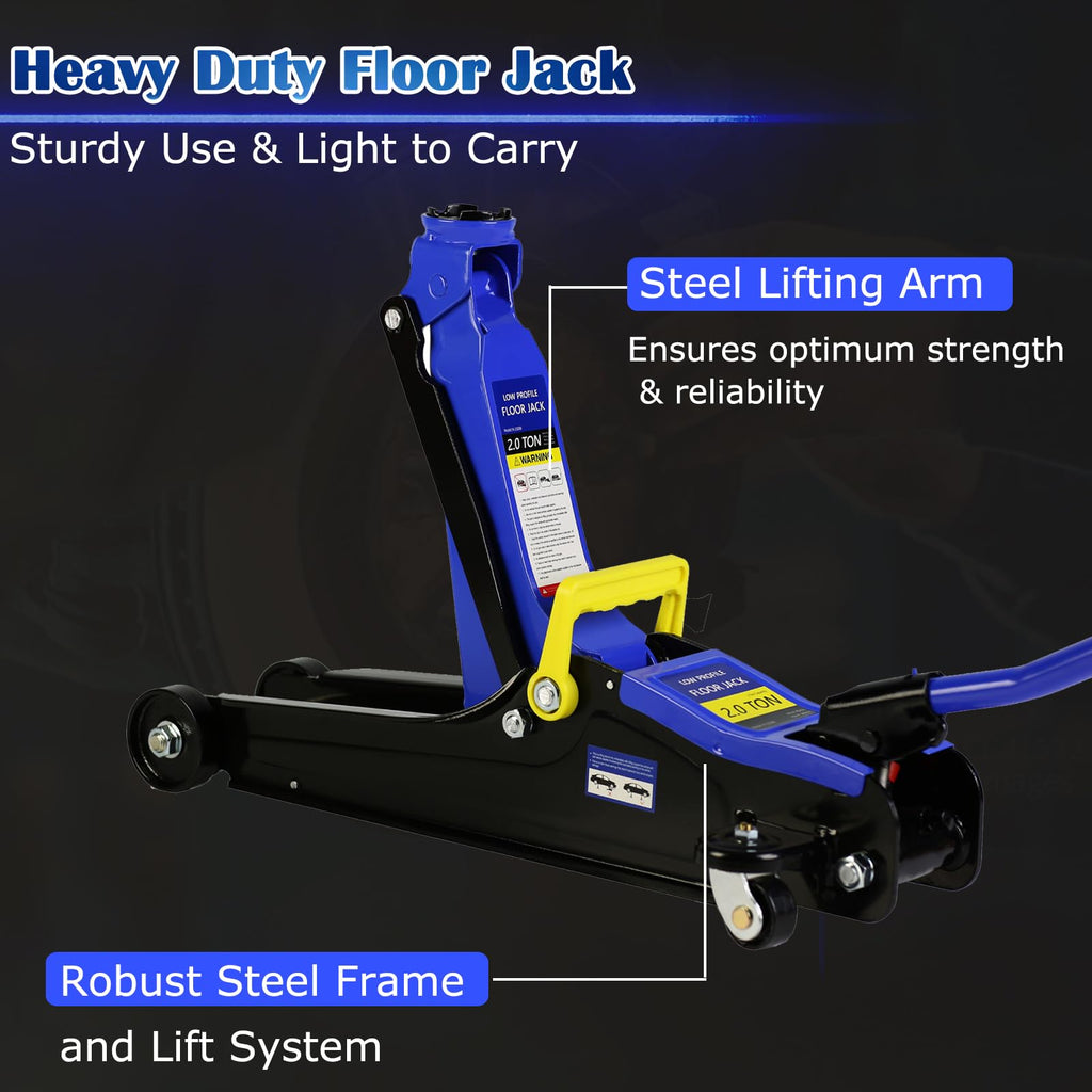 2 Ton Low Profile Hydraulic Steel Floor Jack A97841