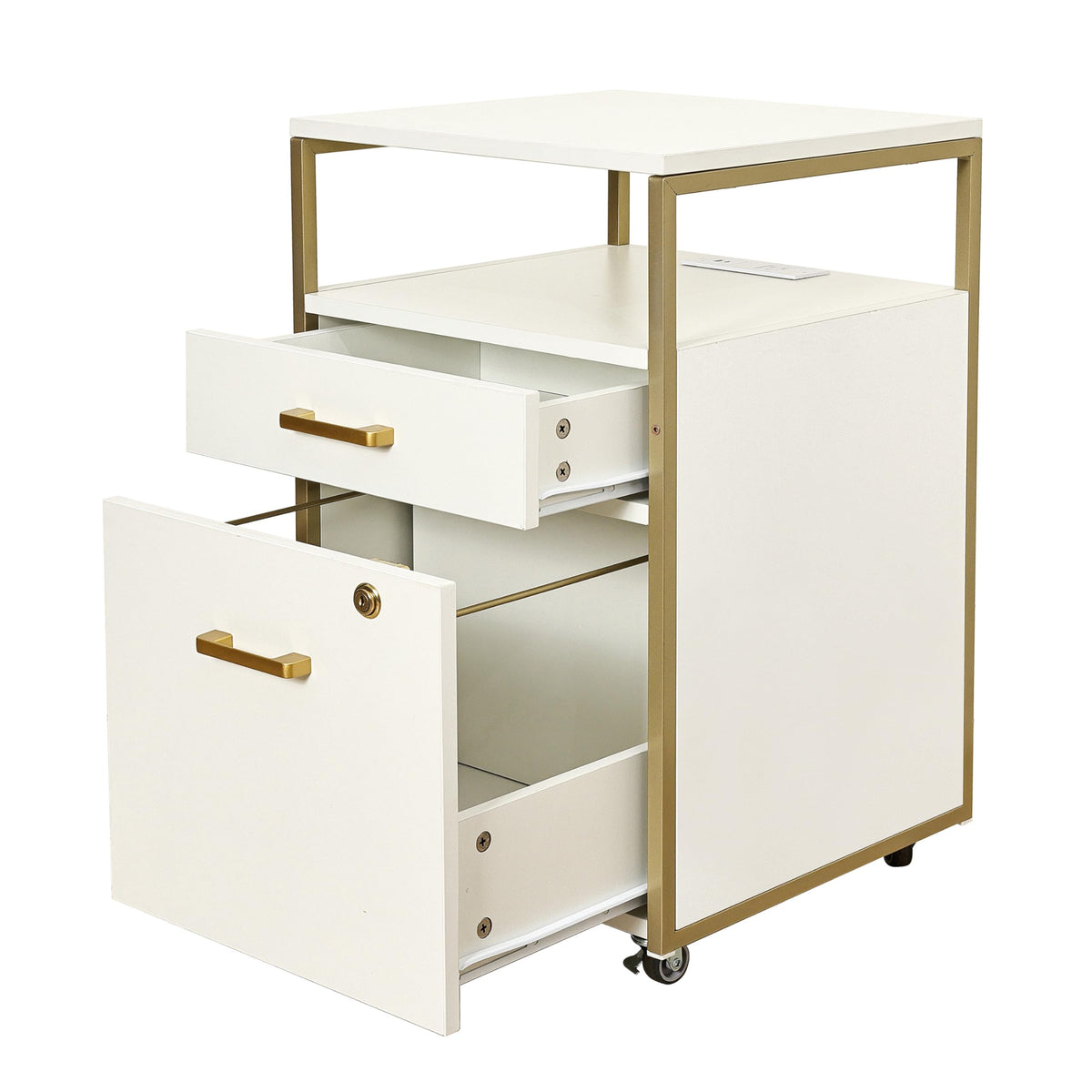 2 Drawer Rolling File Cabinet with Lock A76676
