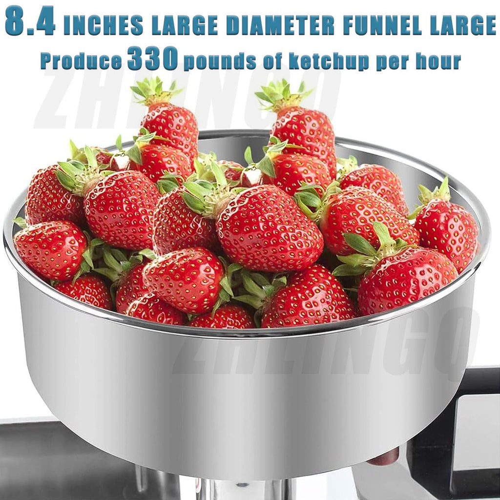 Electric Tomato Strainer Machine 330 lbs/hr 450W Stainless Steel O24595