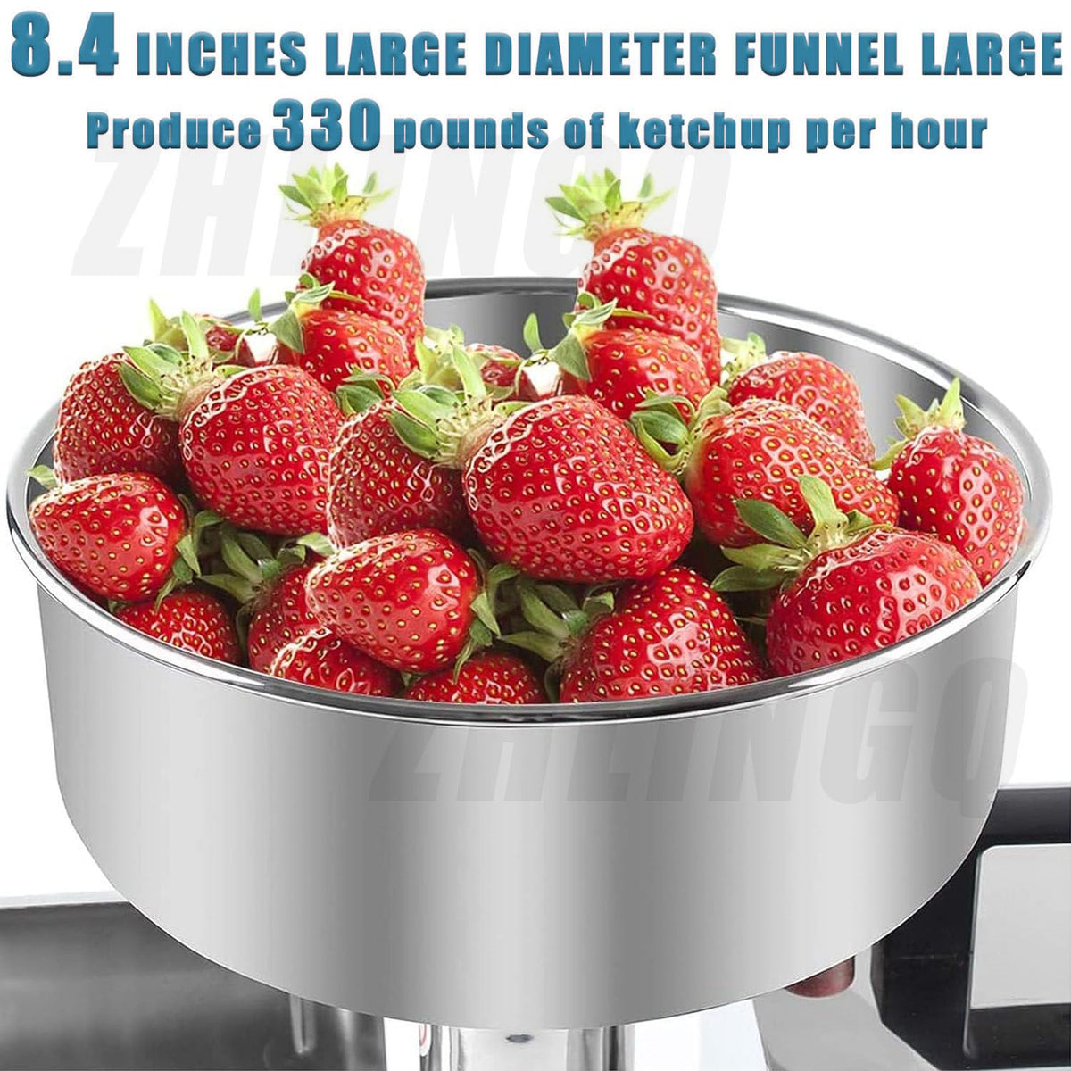 Electric Tomato Strainer Machine 330 lbs/hr 450W Stainless Steel O24595