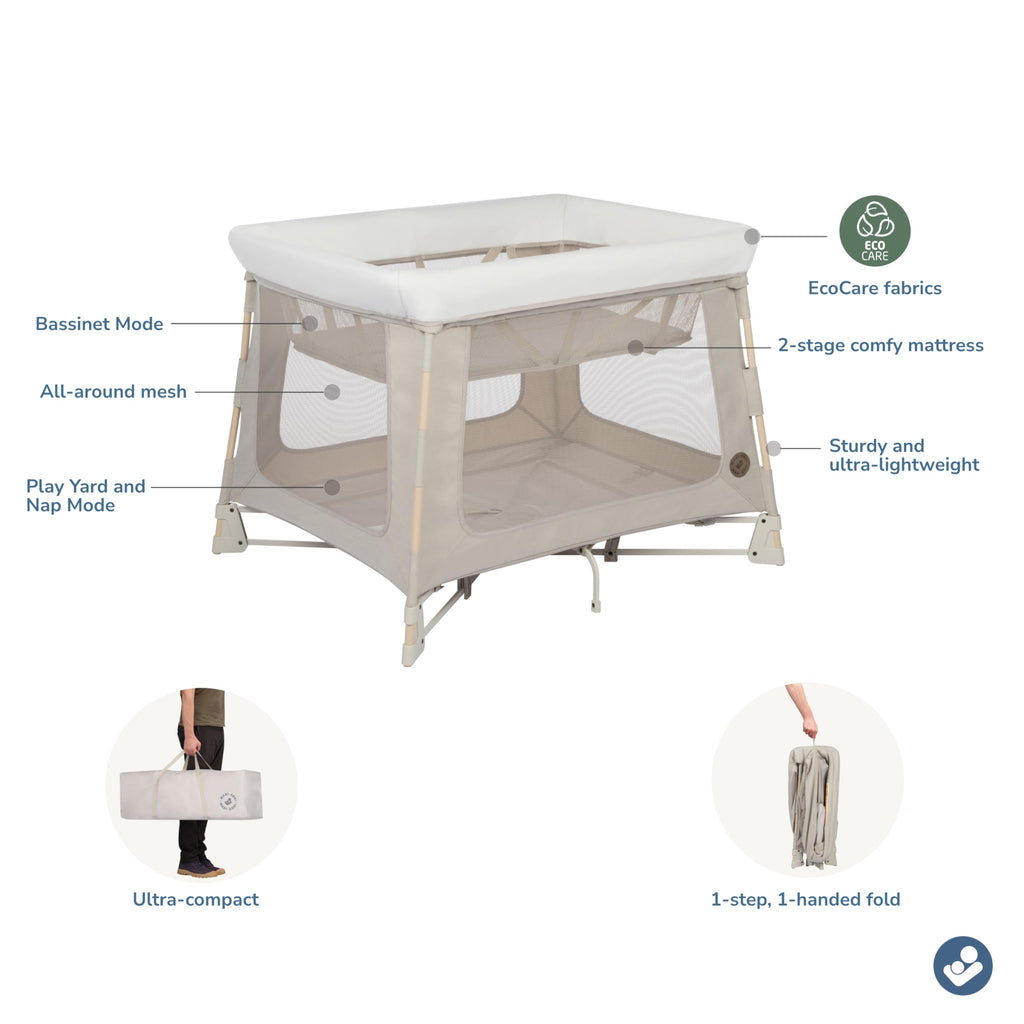 Baby Playard with Bassinet and Mat D487