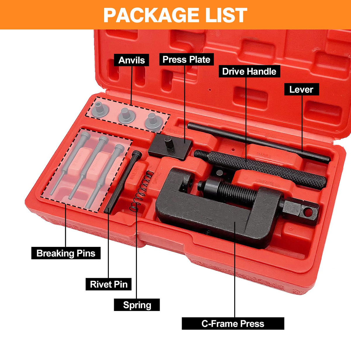 13-Piece Chain Breaker Rivet Tool Set N162