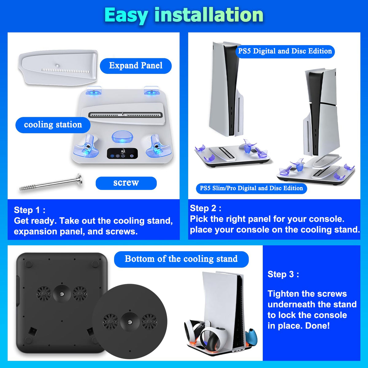 PS5 Cooling Station with Controller & PS VR2 Charger K499066