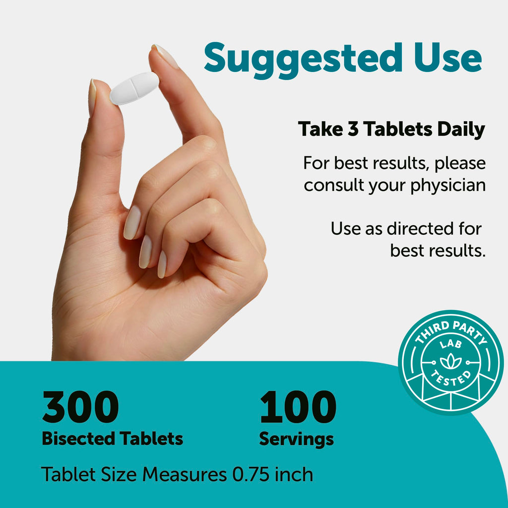 Glucosamine Chondroitin MSM Turmeric Supplement, 300 Bisected Tablets B38026