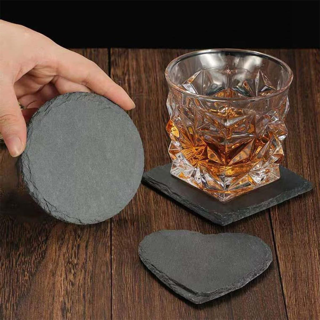 Natural Stone Drink Coasters 12 Pcs Square T703176