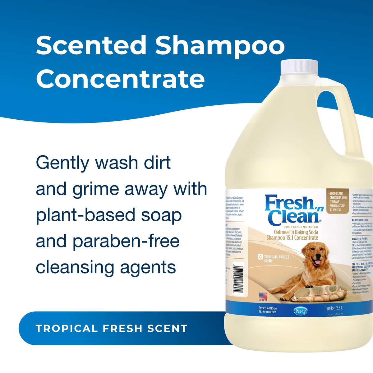 Oatmeal Baking Soda Shampoo Tropical Fresh Scent 1 Gallon B9782