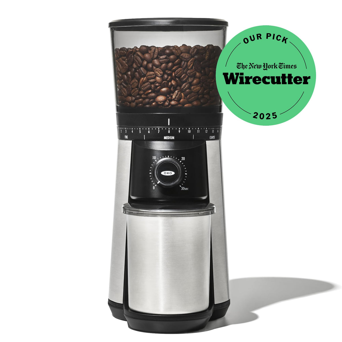 Electric Coffee Bean Grinder 12 Oz Silver B2056