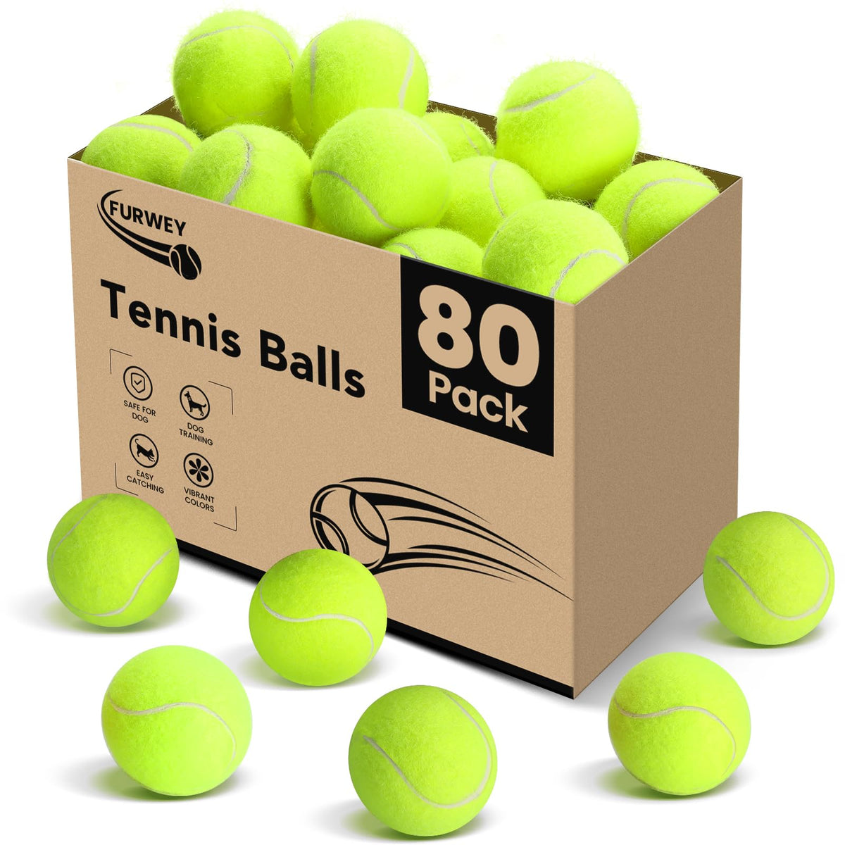 Tennis Ball 6/12/24/36/40/80 Pack Training Balls N460
