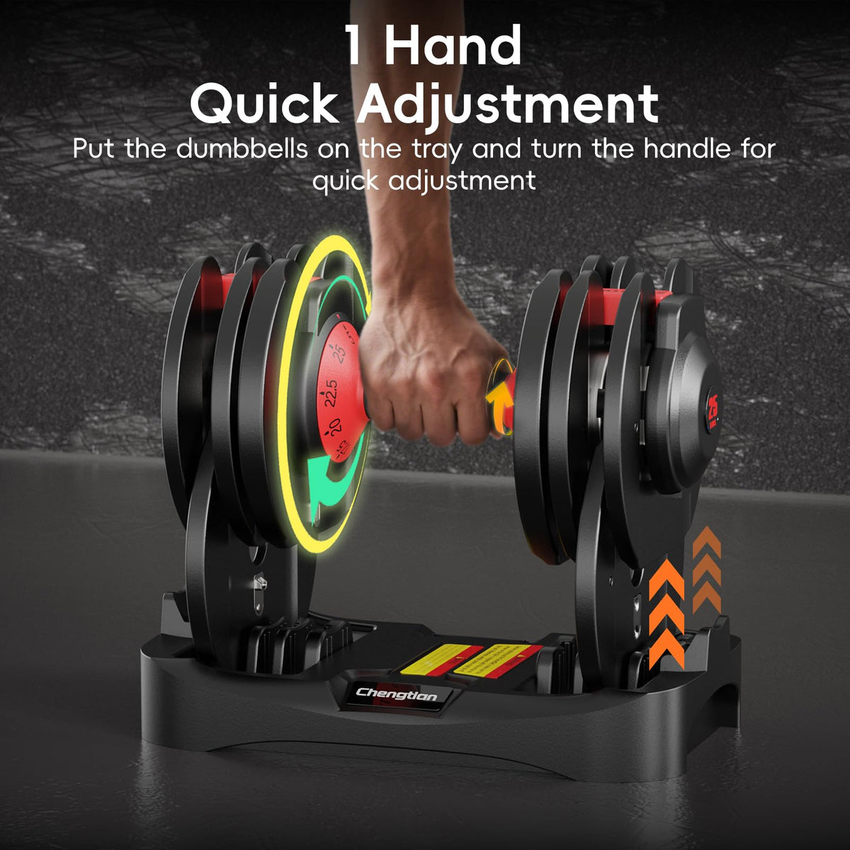 Adjustable Dumbbell Set of 2 with Anti-Slip Handle R564123