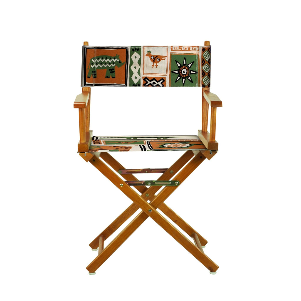 Director's Chair Honey Oak Cotton Wood Finish M222