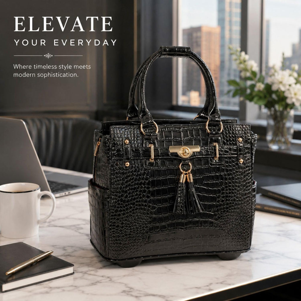 Rolling Laptop Bag for Women P2419