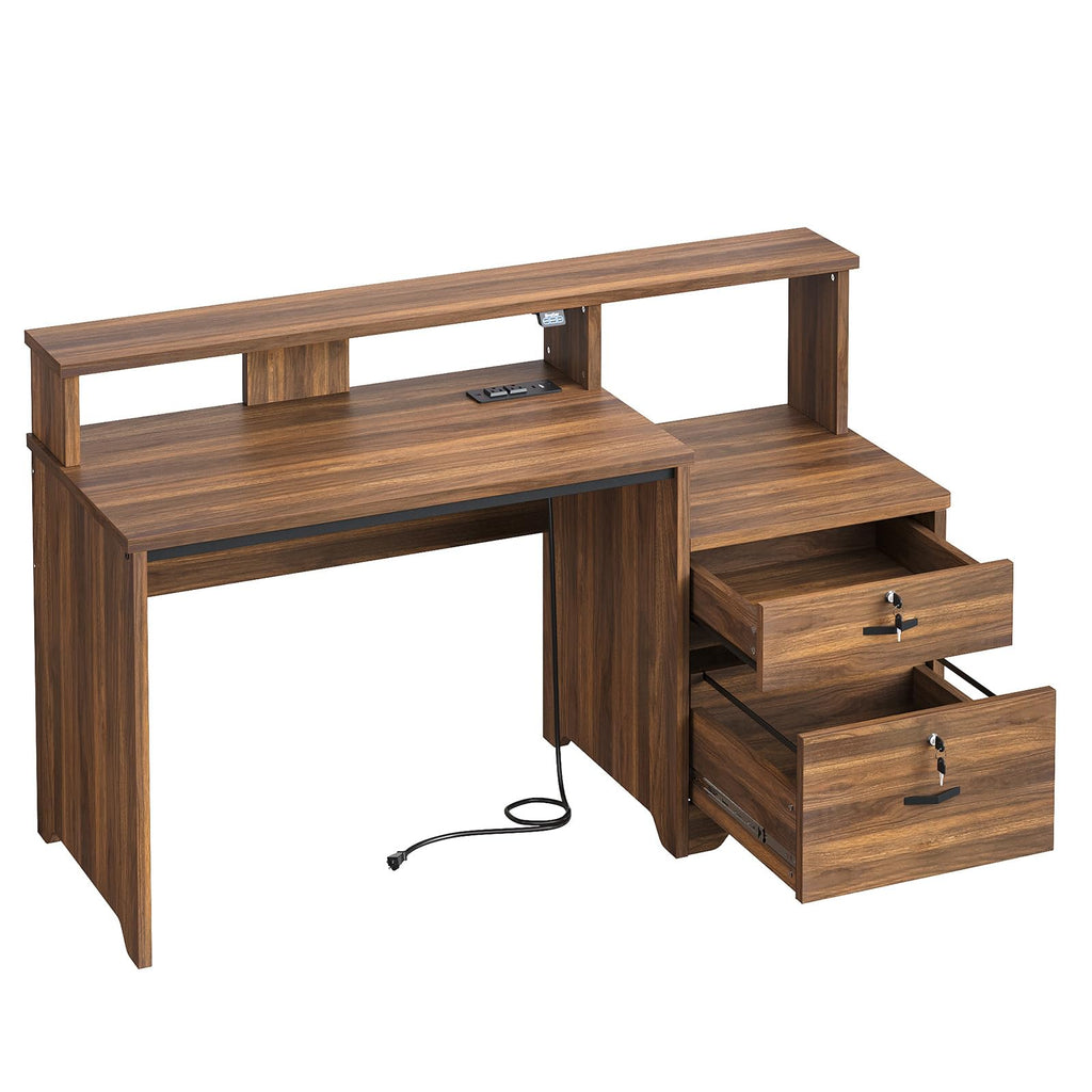 55-Inch Computer Desk with File Drawer B5803