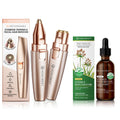Electric Epilator and Oil Hair Removal Bundle J3077