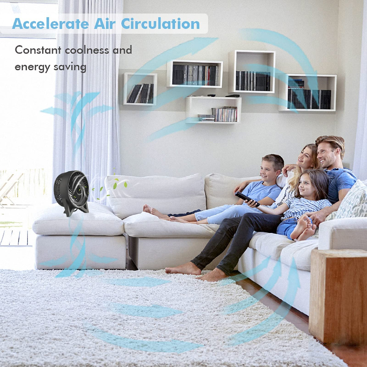 8 Inch Portable Quiet Desk Fan with 2 Speeds, Black G472