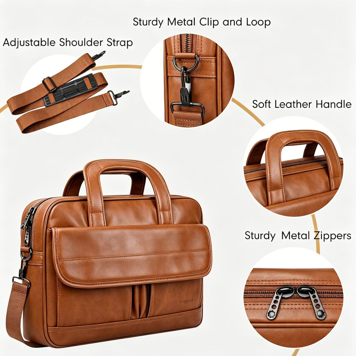 Leather 15.6 Inch Laptop Bag B5099
