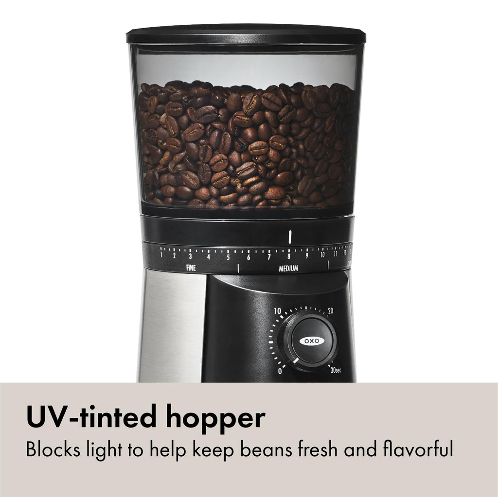 Electric Coffee Bean Grinder 12 Oz Silver B2056