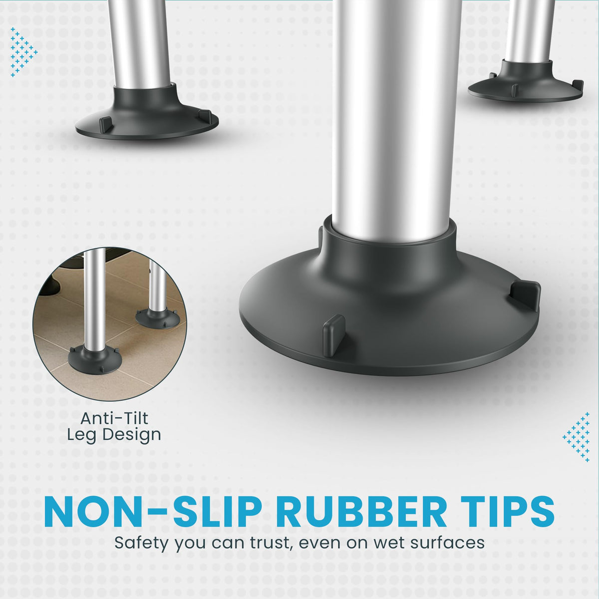 Adjustable Swivel Shower Stool with Non-Slip Feet M15110