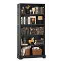 5 Tiers Wooden Bookshelf, 65.2" Tall 31.5" Wide Black O845093