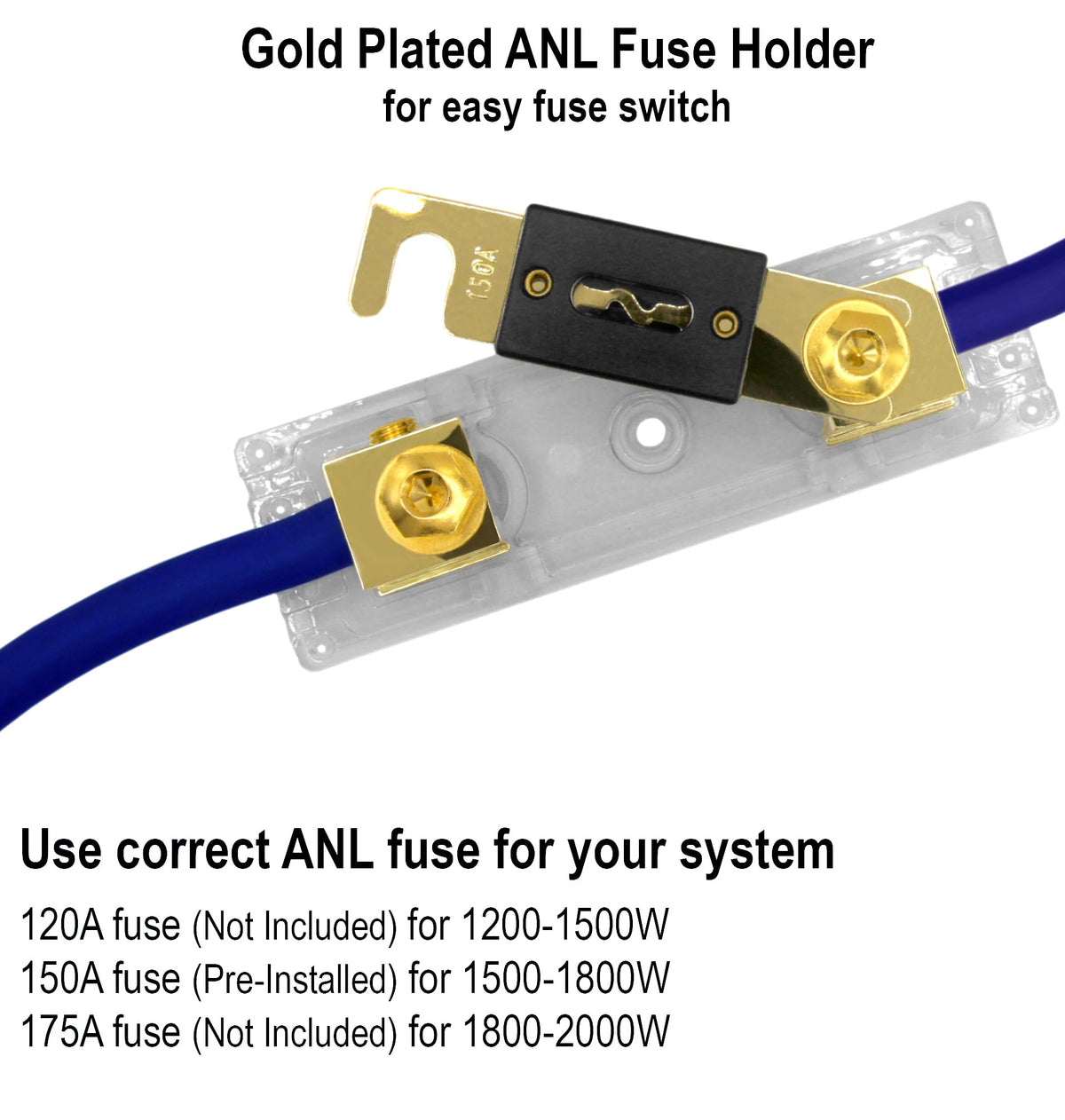 4 AWG 100% Copper Car Audio Amp Wire Kit M1202