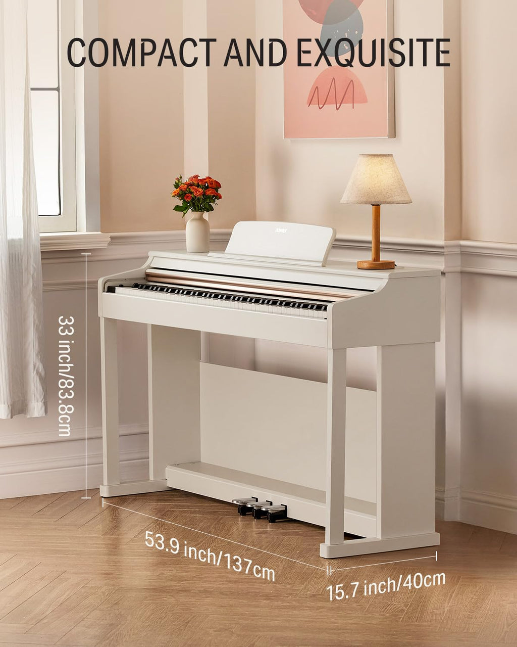 88-Key Weighted Action Digital Piano with Furniture Stand S553