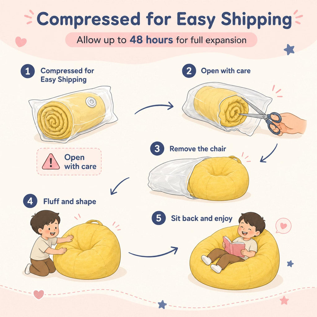 Small Yellow Bean Bag Chair I241