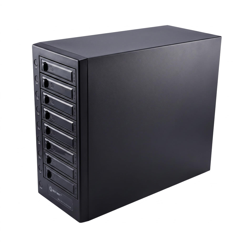USB 4.0 40Gbps Type-C 8 Bay 2.5 Inch and 3.5 Inch SATA Hard Drive Enclosure F297