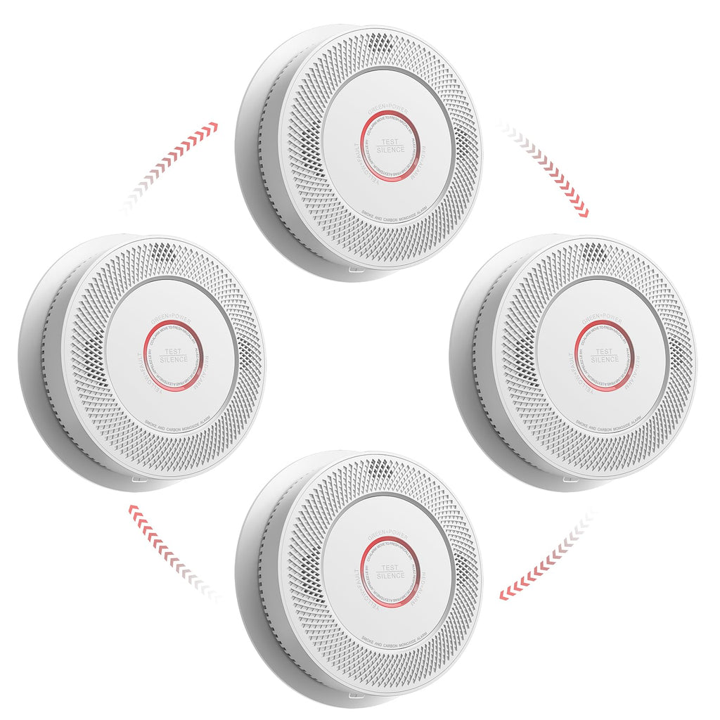 Smoke and Carbon Monoxide Detector 10-Year Battery 4 Pack V822