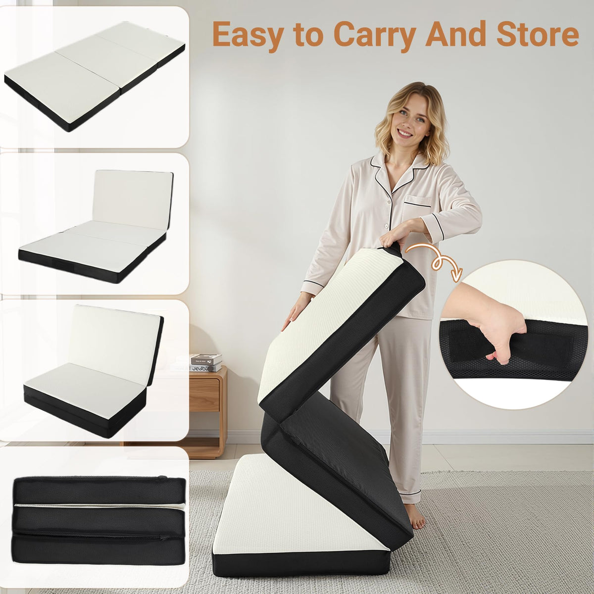 Foldable Twin Memory Foam Mattress P464293