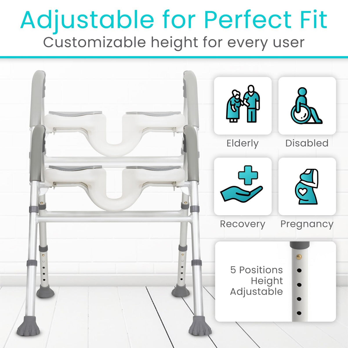 U-Shaped Shower Chair with Arms I930050