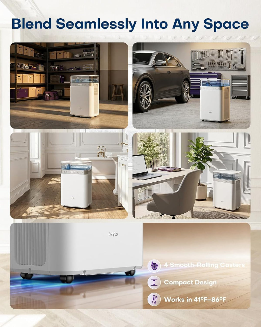 White Dehumidifier with Pump and Hose G9624