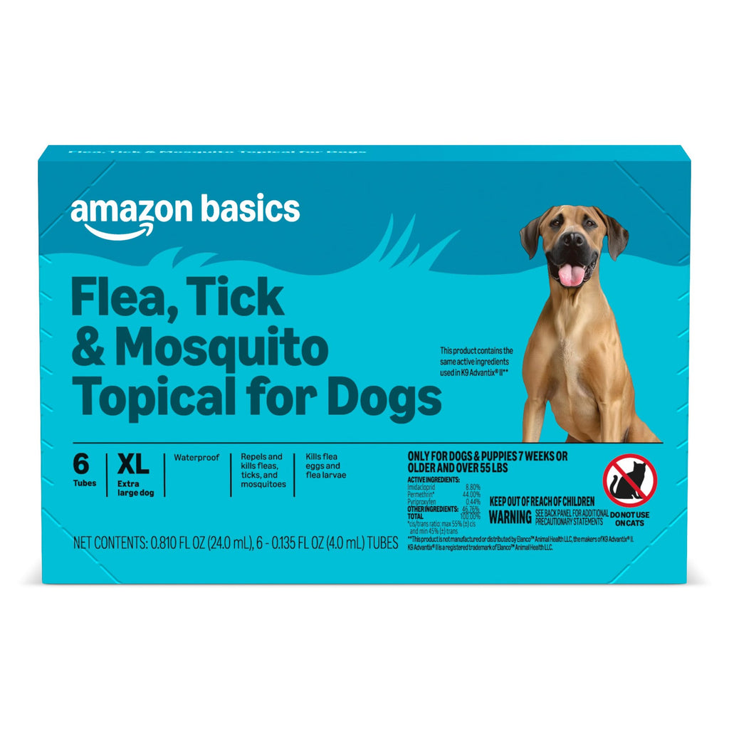 Flea, Tick & Mosquito Topical Treatment for X-Large Dogs, 6 Count R487981