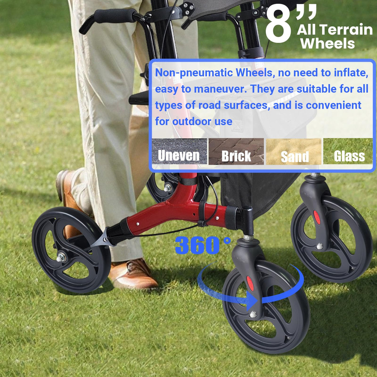 Foldable Rollator with Seat G572