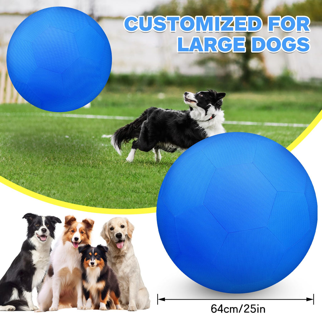 25" Waterproof Durable Dual-Layer Herding Ball for Dogs and Horses (Blue) M5225