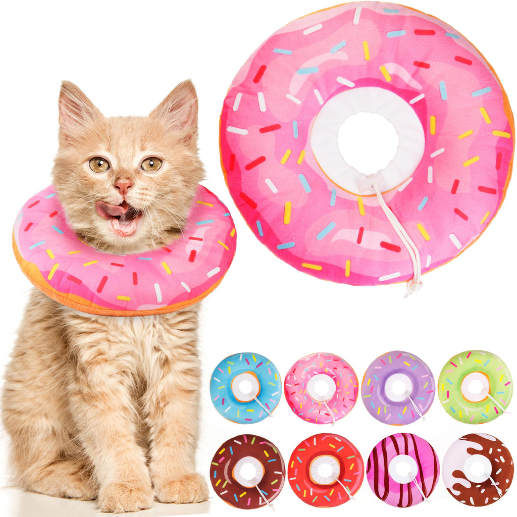 Soft Adjustable Cat Recovery Cone Collar Pink Small D306
