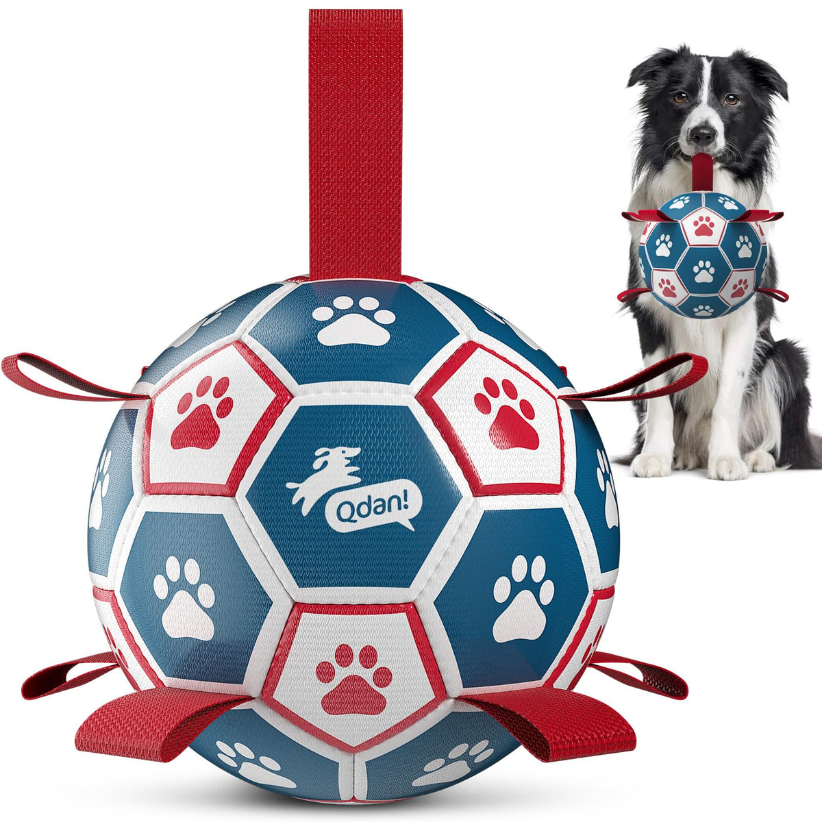 6 Inch Dog Soccer Ball with Straps Y55964