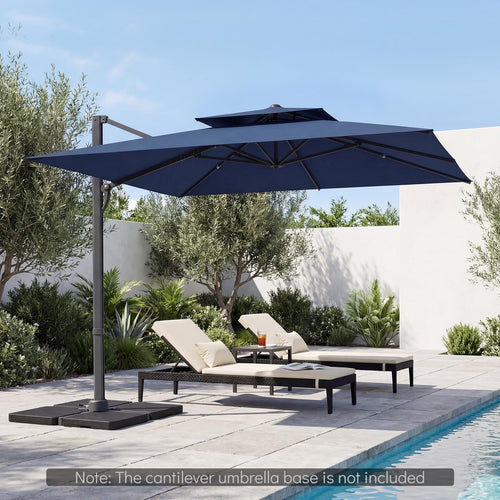 10 FT Navy Blue Cantilever Patio Umbrella M85804