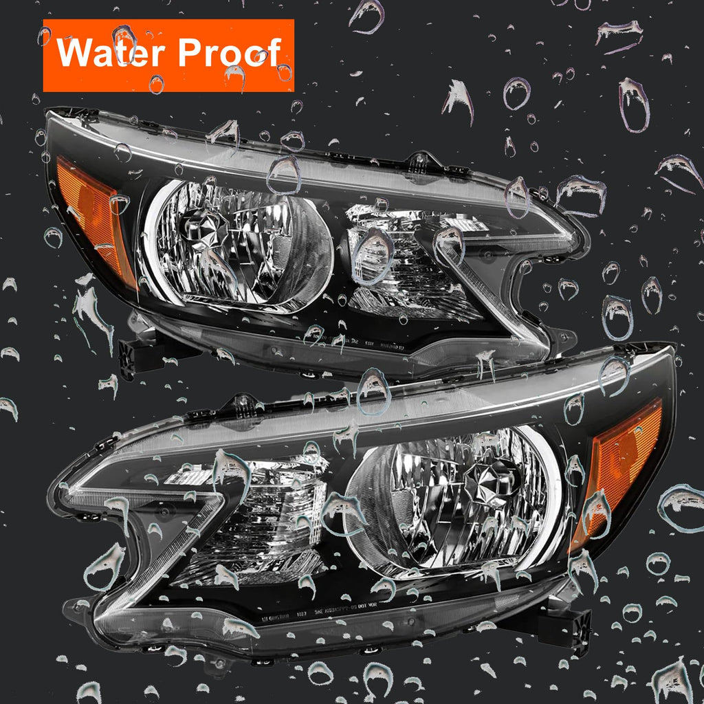 Black Halogen Headlights Assembly K26178