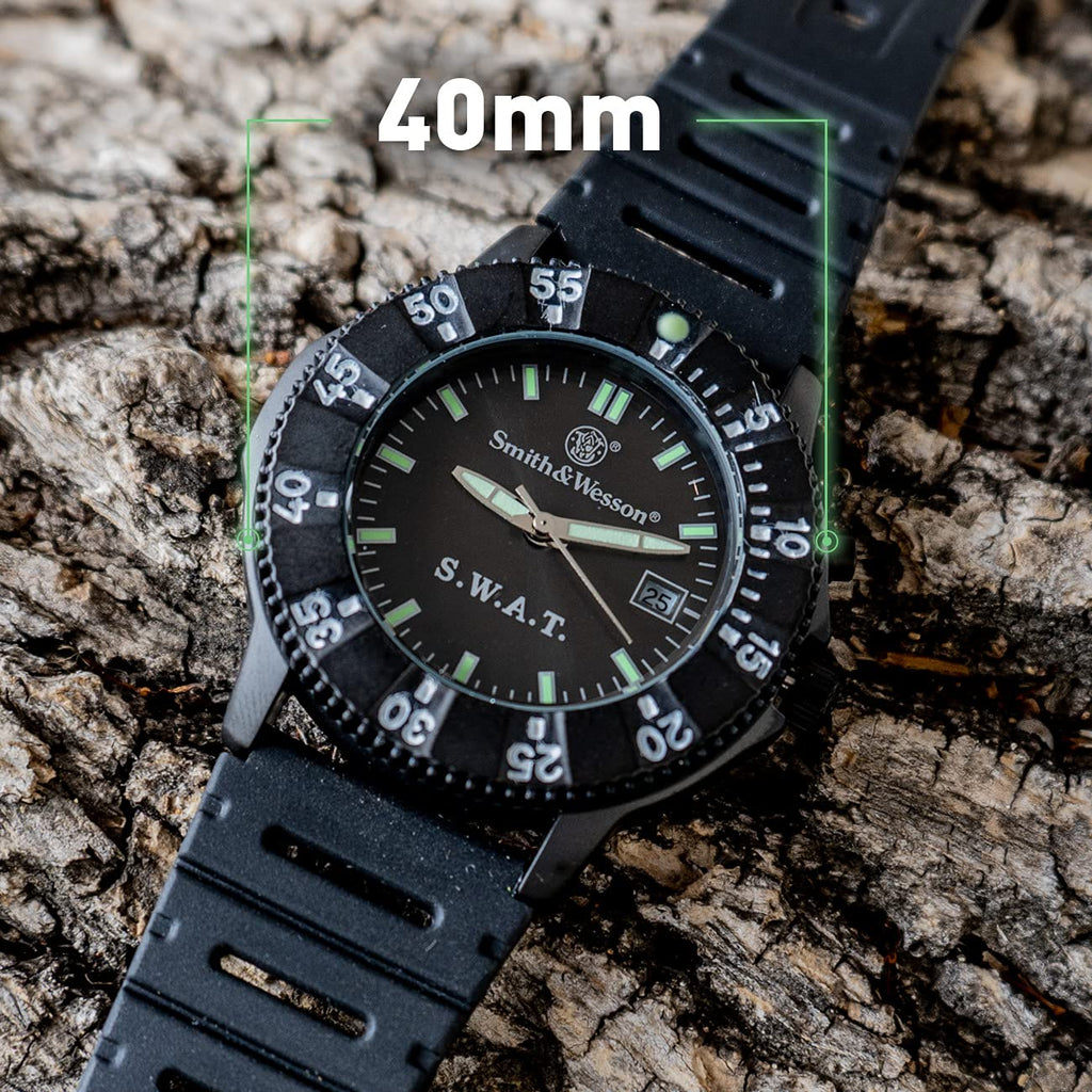 Men's Tactical Watch, 3ATM, Stainless Steel, 40mm Q204809