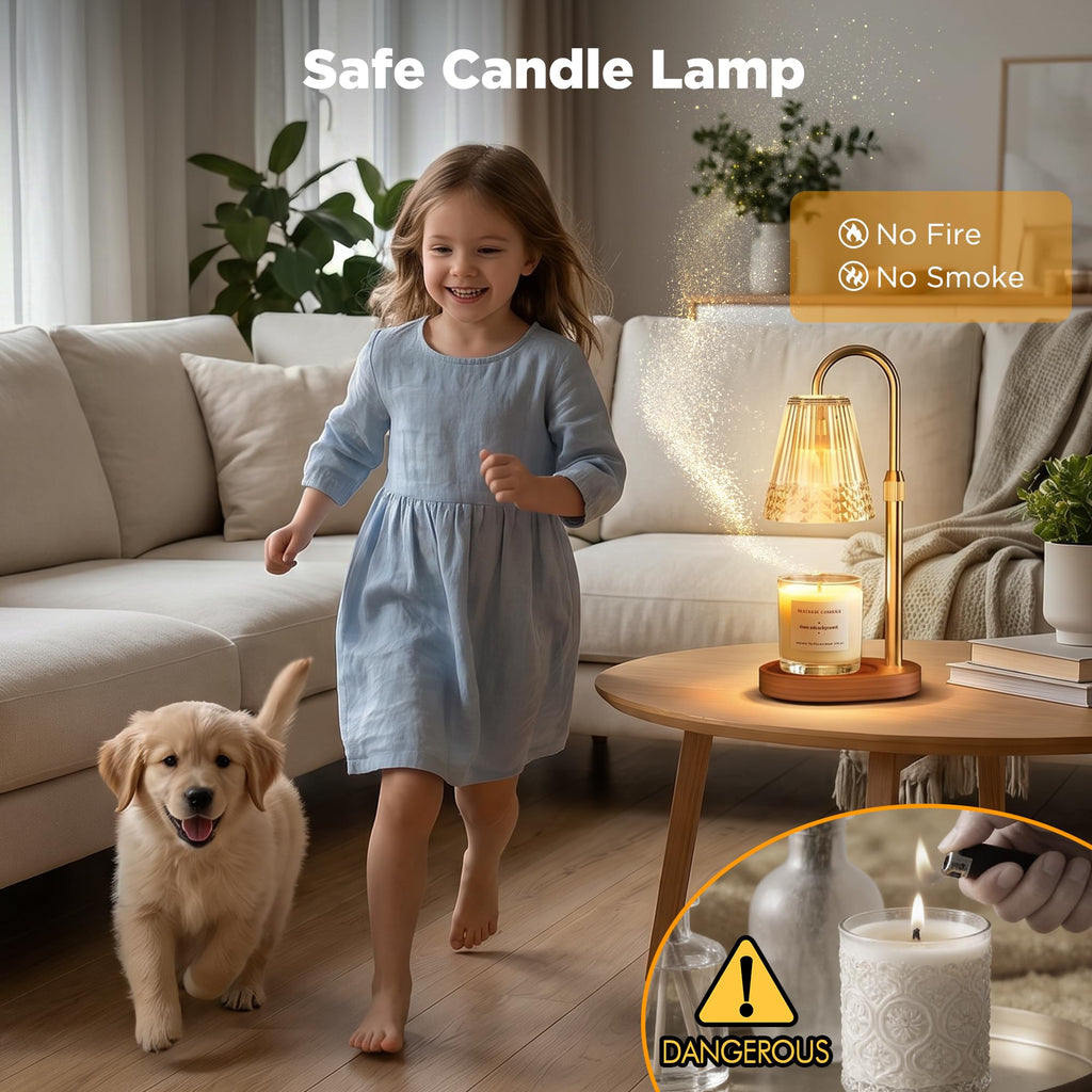 Dimmable Height Adjustable Candle Warmer Lamp with Timer V9267