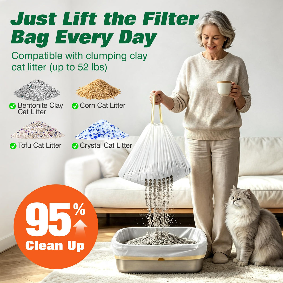 Sifting Litter Box Liners 14 Count W263