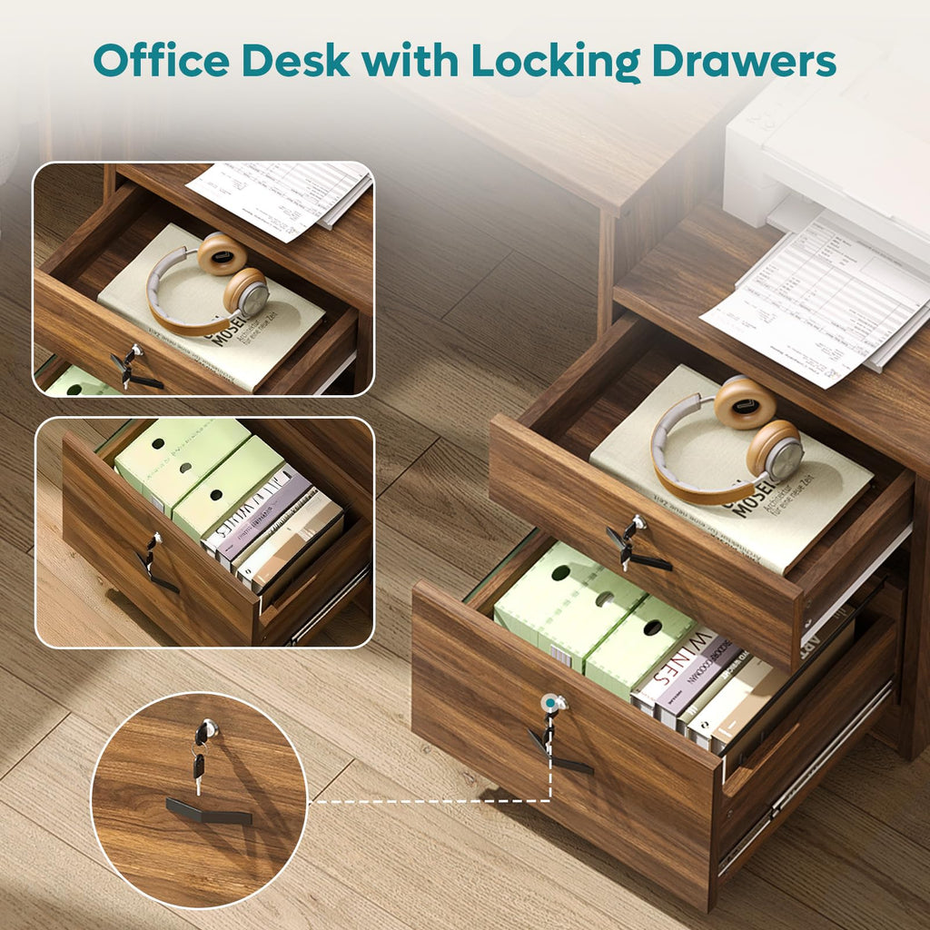 55-Inch Computer Desk with File Drawer B5803