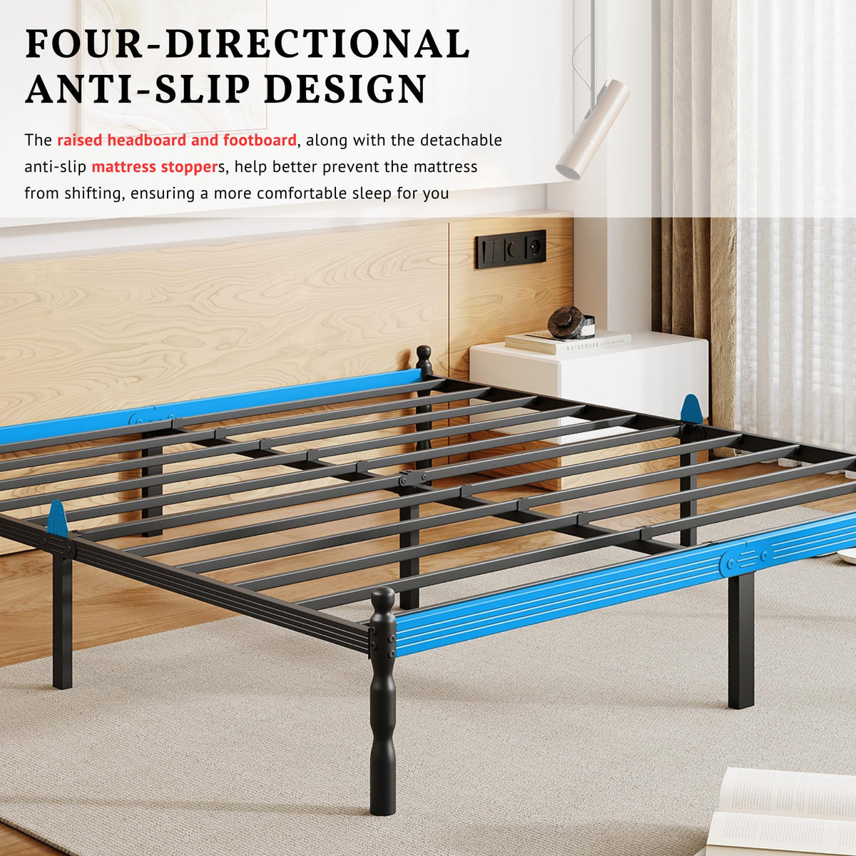 Twin Size 14 Inches Heavy Duty Platform Bed Frame R4894