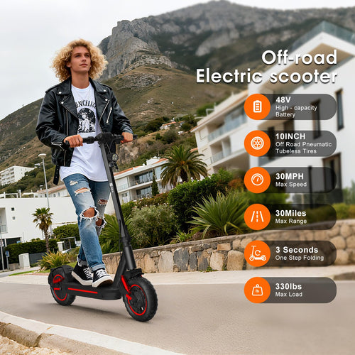 1200W Motor 10" Off-Road Pneumatic Tire Electric Scooter Q8143